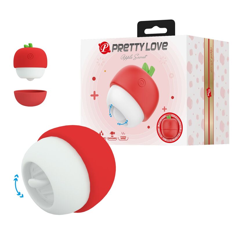 PRETTY LOVE - ESTIMULADOR CLITORAL CON EFECTO LENGUA RECARGABLE ROJO - Imagen 9