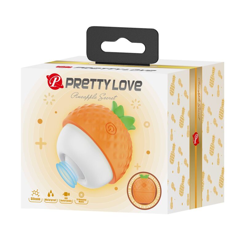PRETTY LOVE - ESTIMULADOR CLITORAL CON SUCCIÓN Y GOLPETEOS RECARGABLE NARANJA - Imagen 4