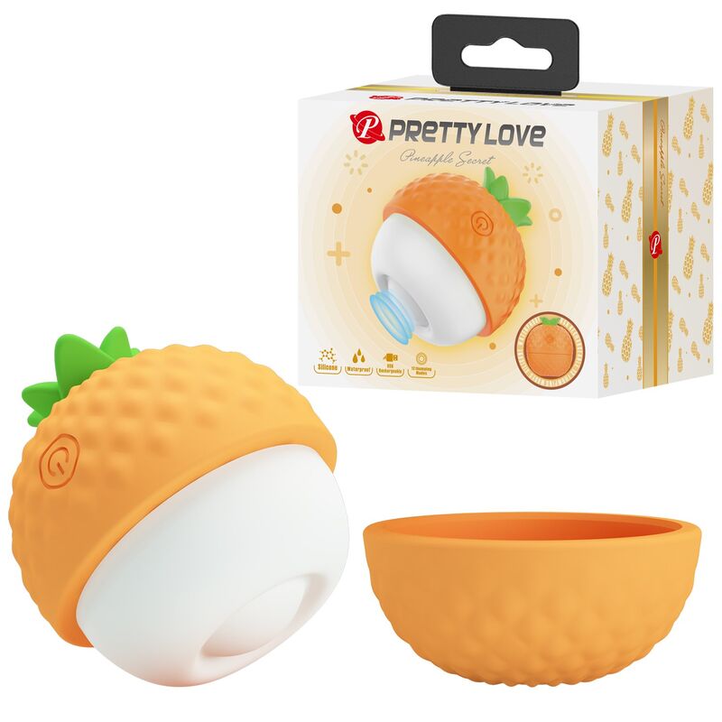 PRETTY LOVE - ESTIMULADOR CLITORAL CON SUCCIÓN Y GOLPETEOS RECARGABLE NARANJA - Imagen 3