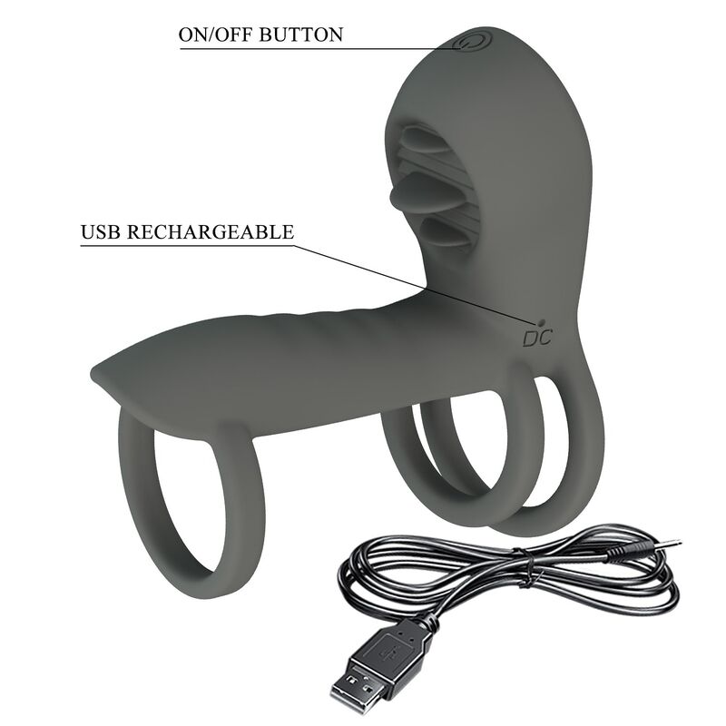 PRETTY LOVE - FUNDA PARA PENE CON DOBLE ESTIMULACIÓN Y EFECTO ORAL - Imagen 4