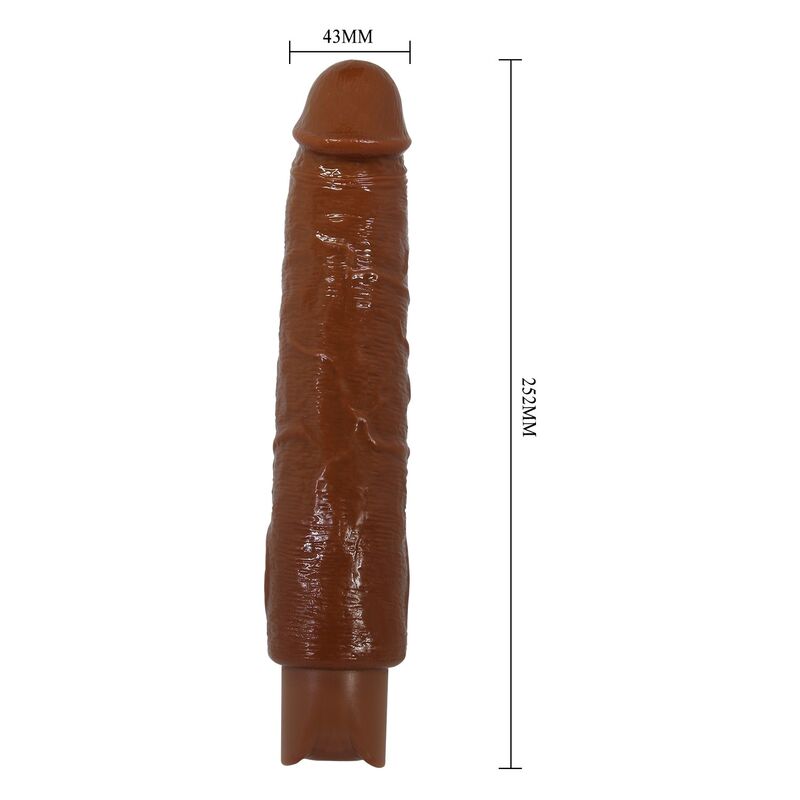 PRETTY LOVE - GAVIN VIBRADOR REALÍSTICO 25 CM Ø 5 CM COLOR MARRÓN - Imagen 4