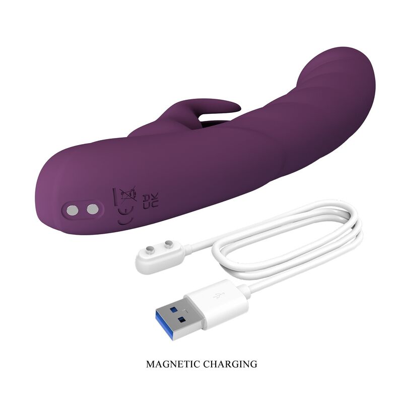PRETTY LOVE - HARPER VIBRADOR RABBIT RECARGABLE 10 FUNCIONES MORADO - Imagen 4