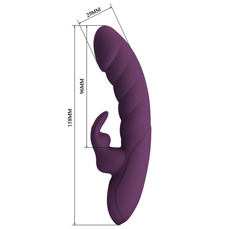 PRETTY LOVE - HARPER VIBRADOR RABBIT RECARGABLE 10 FUNCIONES MORADO - Imagen 6