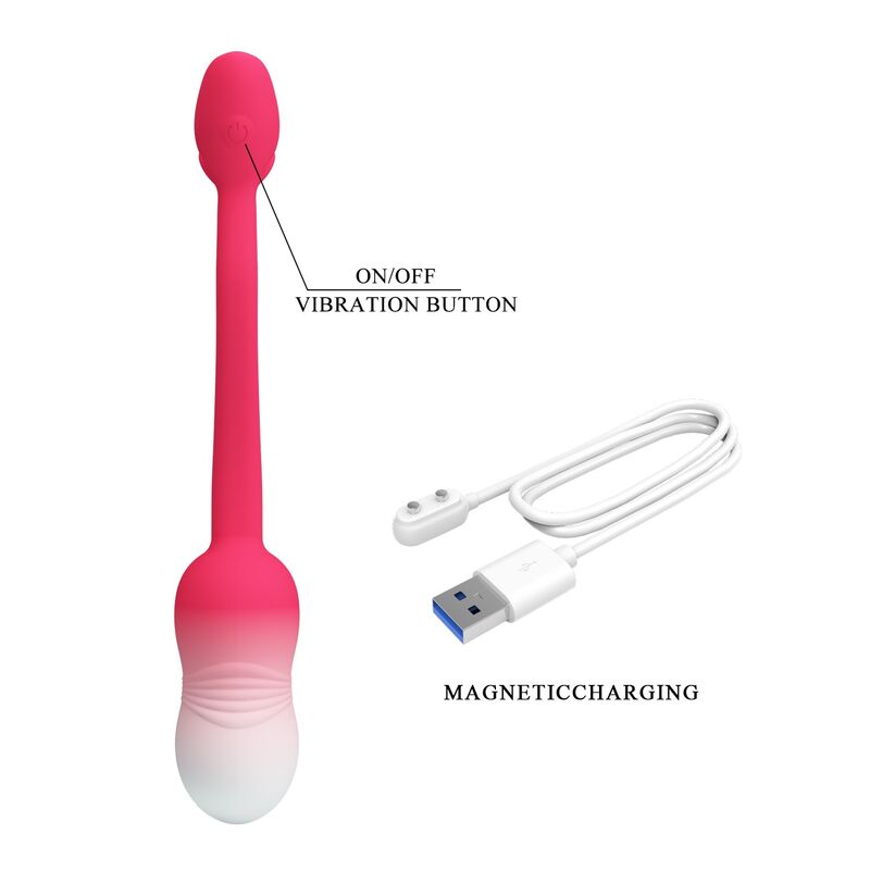 PRETTY LOVE - HUEVO VIBRADOR PULSEN CONTROL APP 12 FUNCIONES RECARGABLE USB ROSA - Imagen 9