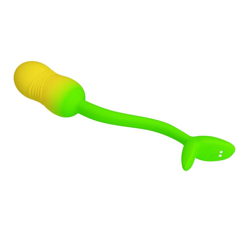 PRETTY LOVE - HUEVO VIBRADOR PULSEN CONTROL APP 12 FUNCIONES RECARGABLE USB VERDE-AMARILLO - Imagen 10