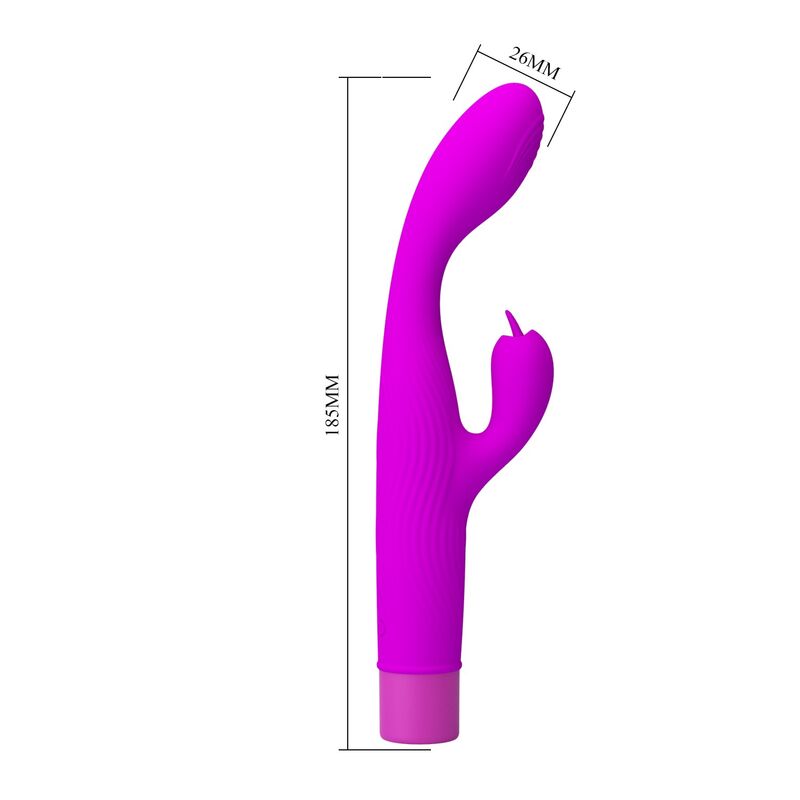 PRETTY LOVE - JENE VIBRADOR DOBLE ESTIMULACIÓN PARA PUNTO G Y CLÍTORIS MORADO - Imagen 5