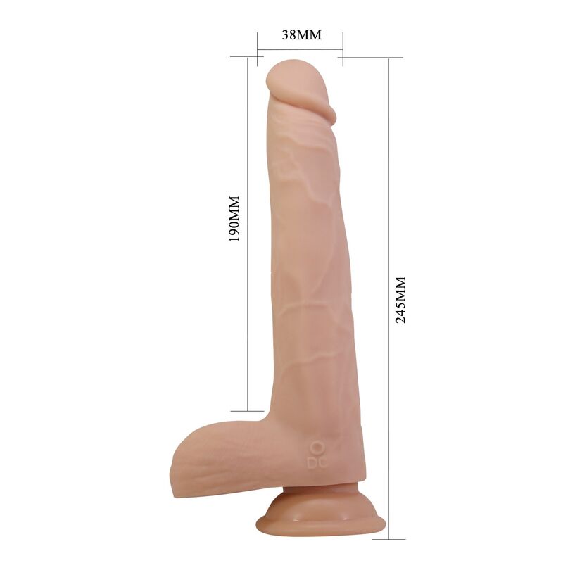 PRETTY LOVE - NOLAN DILDO VIBRADOR CON EMPUJE Y ROTACIÓN 24,5 CM Ø 5 CM COLOR NATURAL - Imagen 9