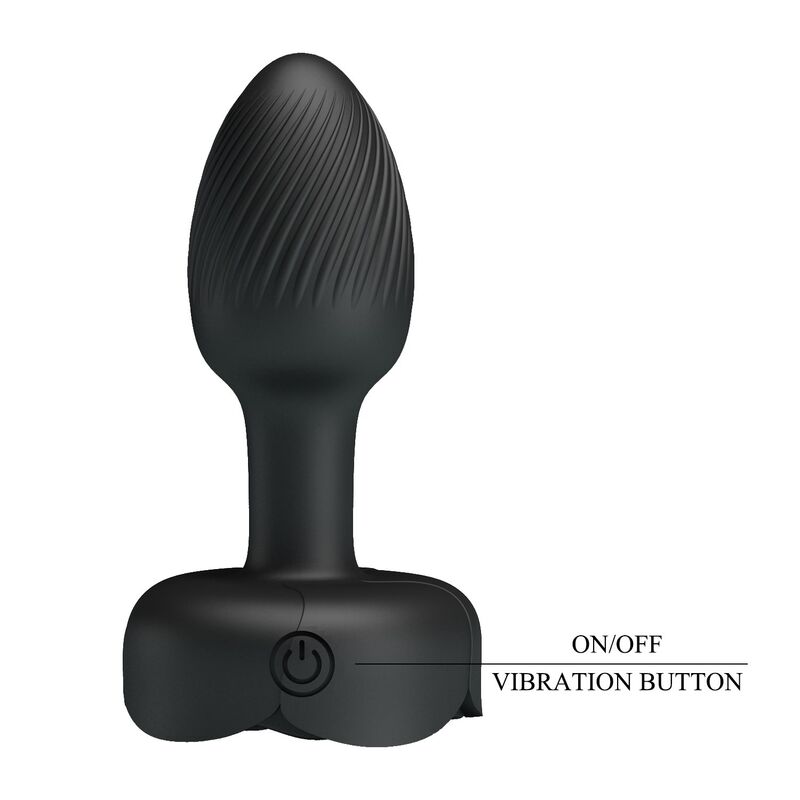 PRETTY LOVE - PLUG ANAL VIBRADOR 10 MODOS RECARGABLE NEGRO - Imagen 2