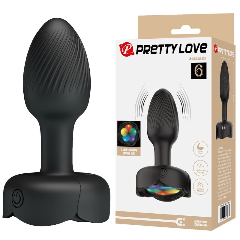 PRETTY LOVE - PLUG ANAL VIBRADOR 10 MODOS RECARGABLE NEGRO - Imagen 3