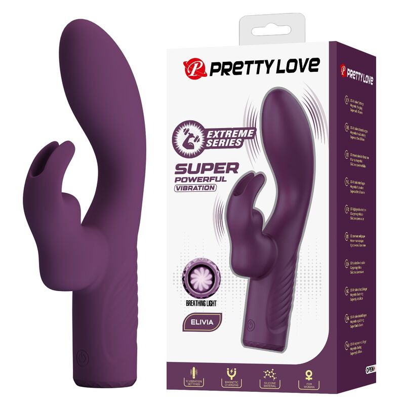 PRETTY LOVE - OLIVIA VIBRADOR RABBIT RECARGABLE 10 FUNCIONES - Imagen 2