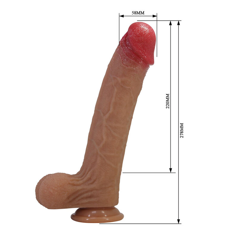 PRETTY LOVE - ORSEN DILDO REALÍSTICO CON VENTOSA 27,7 CM Ø 5 CM - Imagen 4
