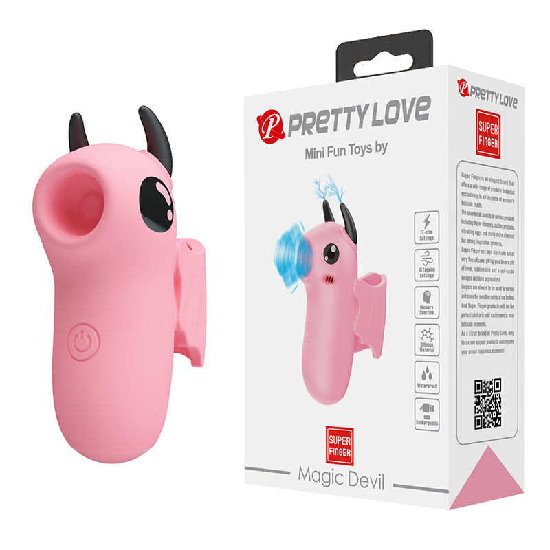 PRETTY LOVE - MAGIC DEVIL ESTIMULADOR DE DEDO RECARGABLE ROSA - Imagen 2