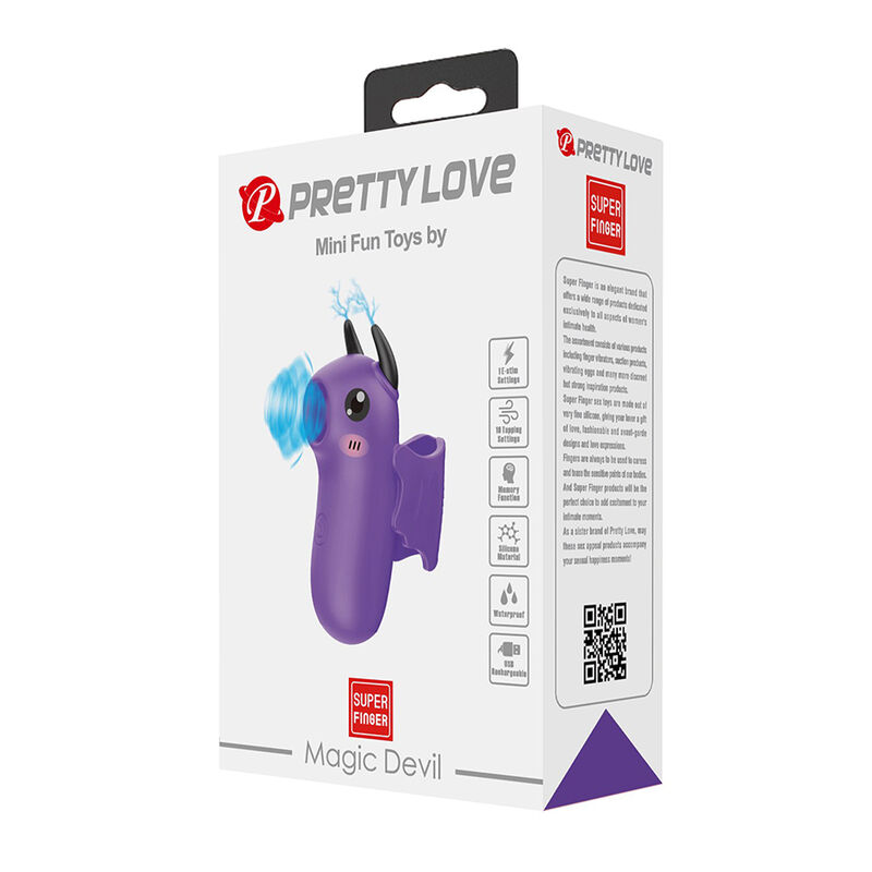 PRETTY LOVE - MAGIC DEVIL ESTIMULADOR DE DEDO RECARGABLE MORADO - Imagen 6