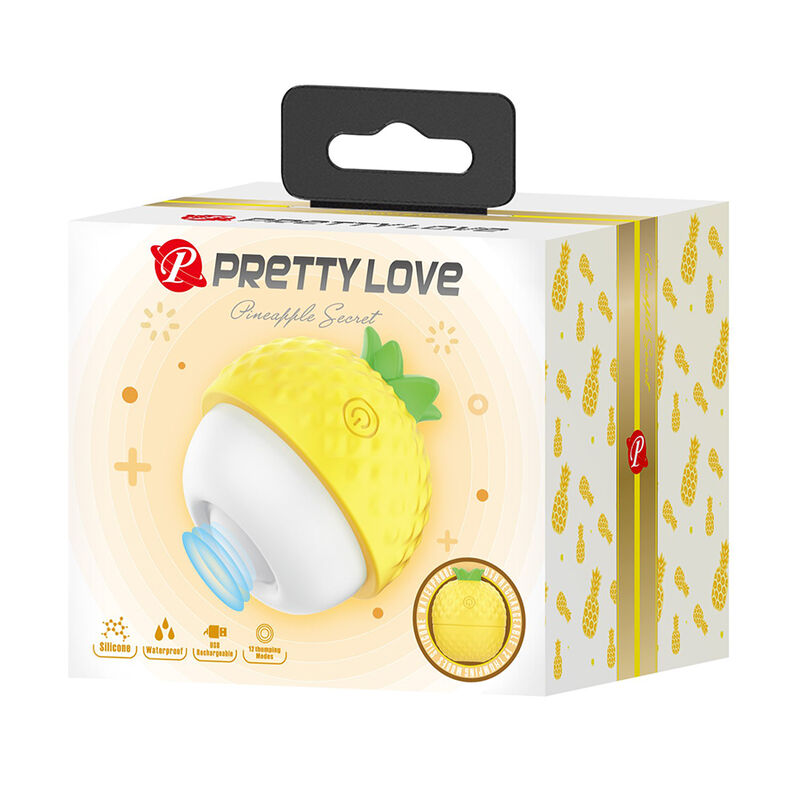 PRETTY LOVE - ESTIMULADOR CLITORAL CON SUCCIÓN Y GOLPETEOS RECARGABLE AMARILLO - Imagen 6