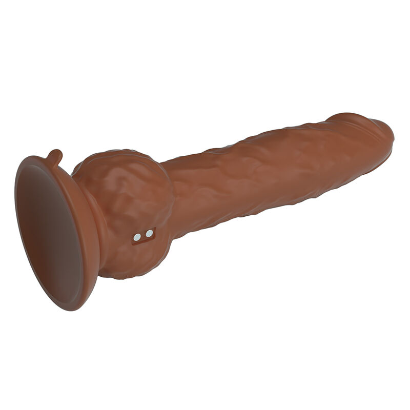 PRETTY LOVE - EREN DILDO VIBRADOR CON EMPUJE 20,5 CM Ø 4,5 CM MARRÓN - Imagen 6