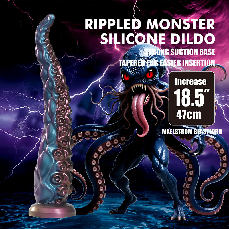 POWER MONSTERS - ABYSSAL TENTACLE DILDO TRICOLOR 46 CM Ø 7 CM - Imagen 3