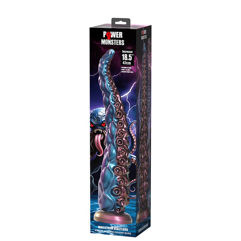 POWER MONSTERS - ABYSSAL TENTACLE DILDO TRICOLOR 46 CM Ø 7 CM - Imagen 6