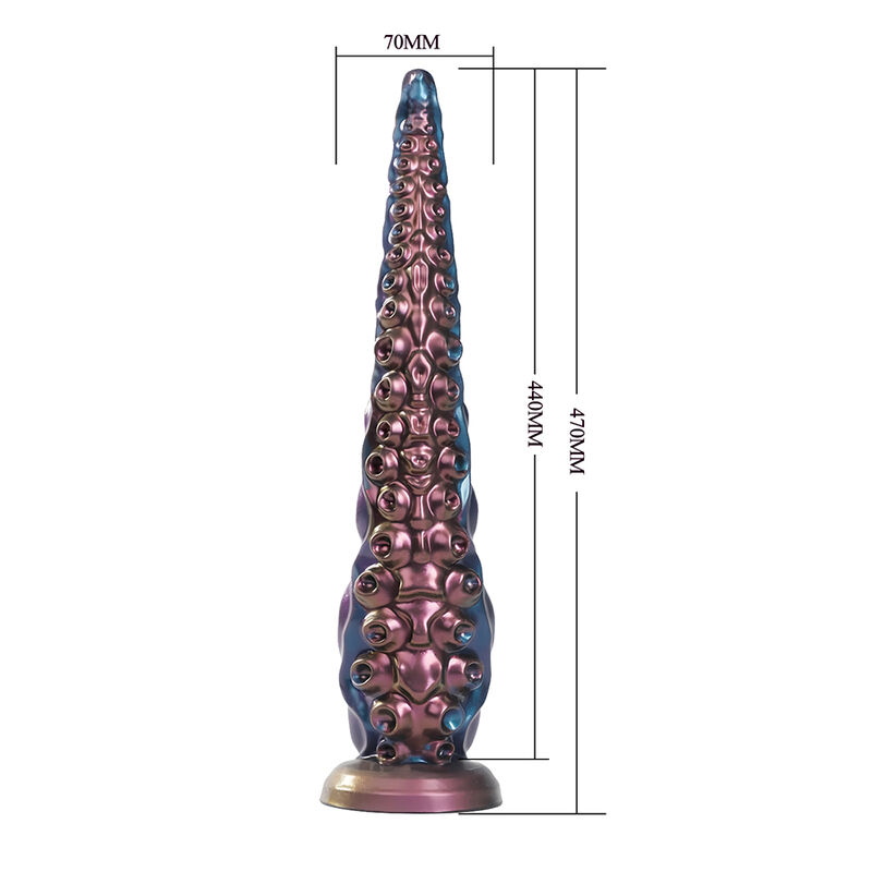 POWER MONSTERS - ABYSSAL TENTACLE DILDO TRICOLOR 46 CM Ø 7 CM - Imagen 5