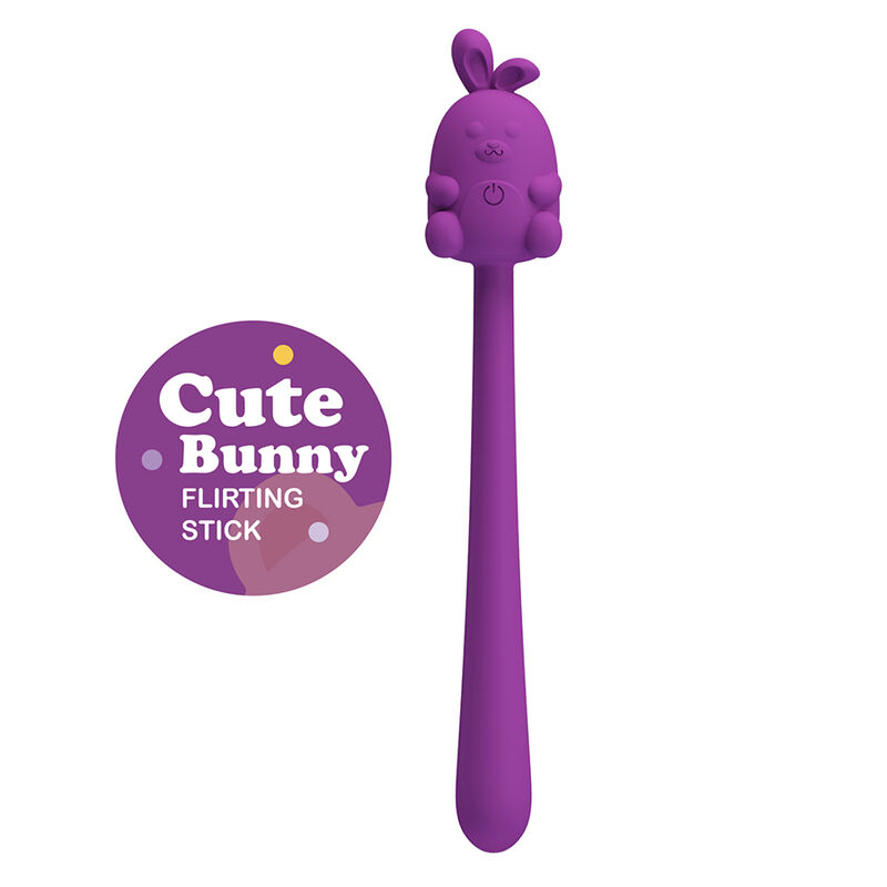 PRETTY LOVE - VIBRADOR FLEXIBLE CUTE BUNNY FLIRTING STICK RECARGABLE USB MORADO - Imagen 9